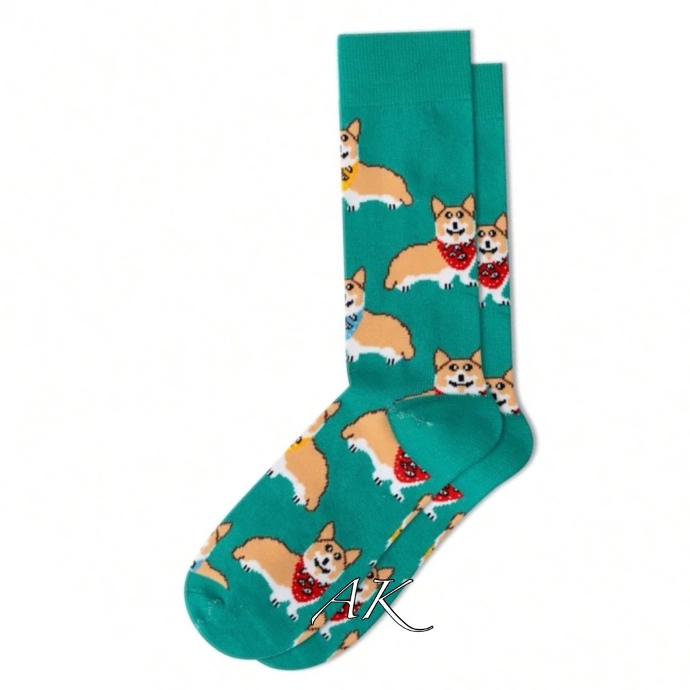 Corgis in Bandanas Crew Socks 🐾 Pembroke Welch Corgi